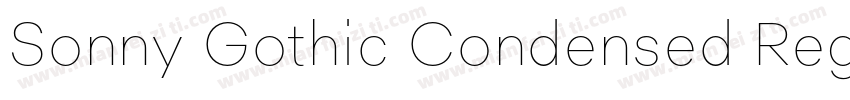 Sonny Gothic Condensed Regular字体转换